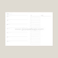 Undated Weekly Planner for Luxury A5 Notebook